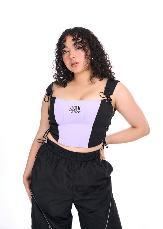 Corset Rebel Lila-Negro