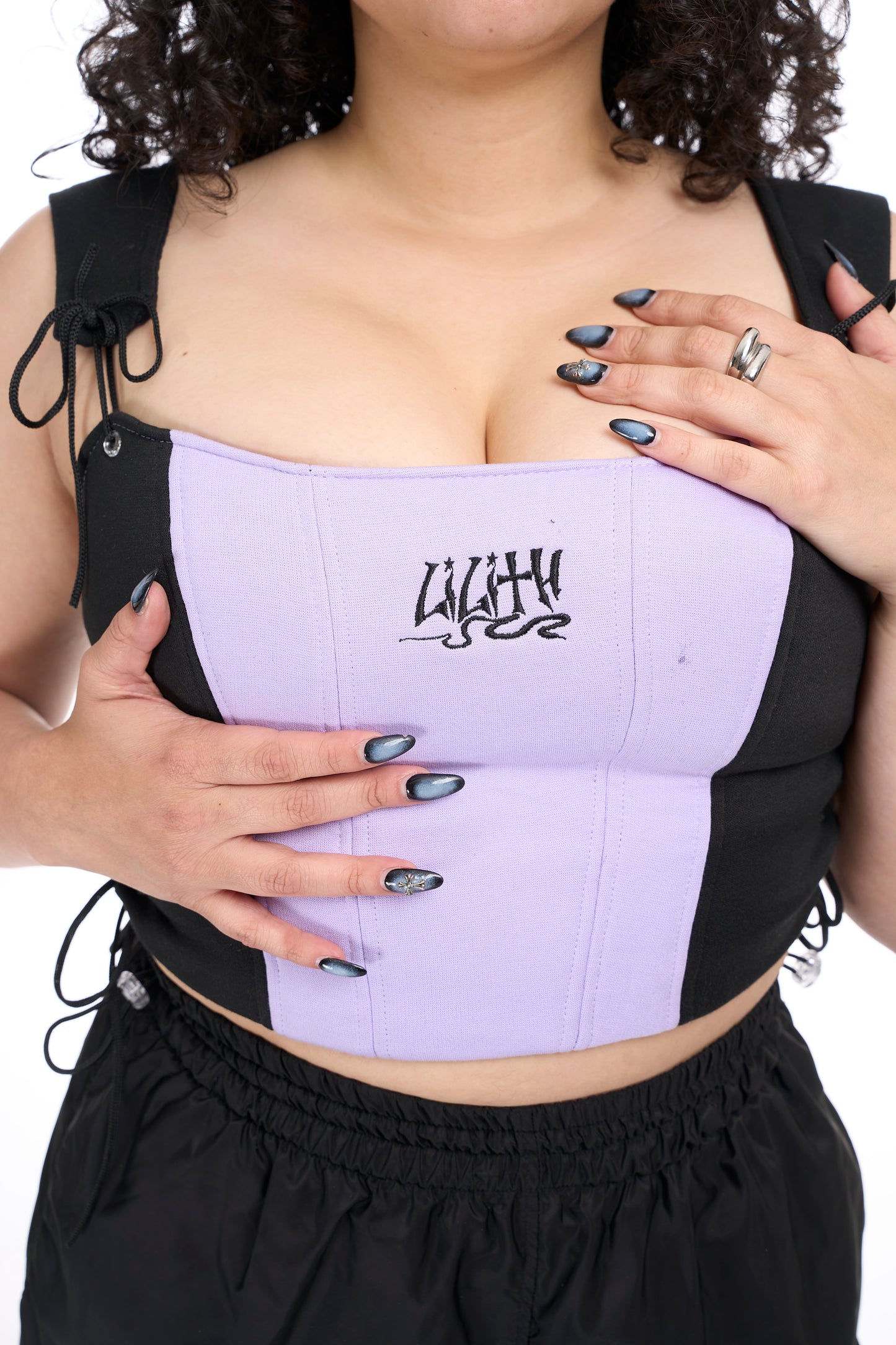 Corset Rebel Lila-Negro