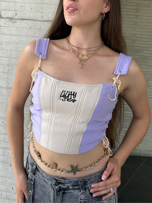 Corset Rebel Lila-beige